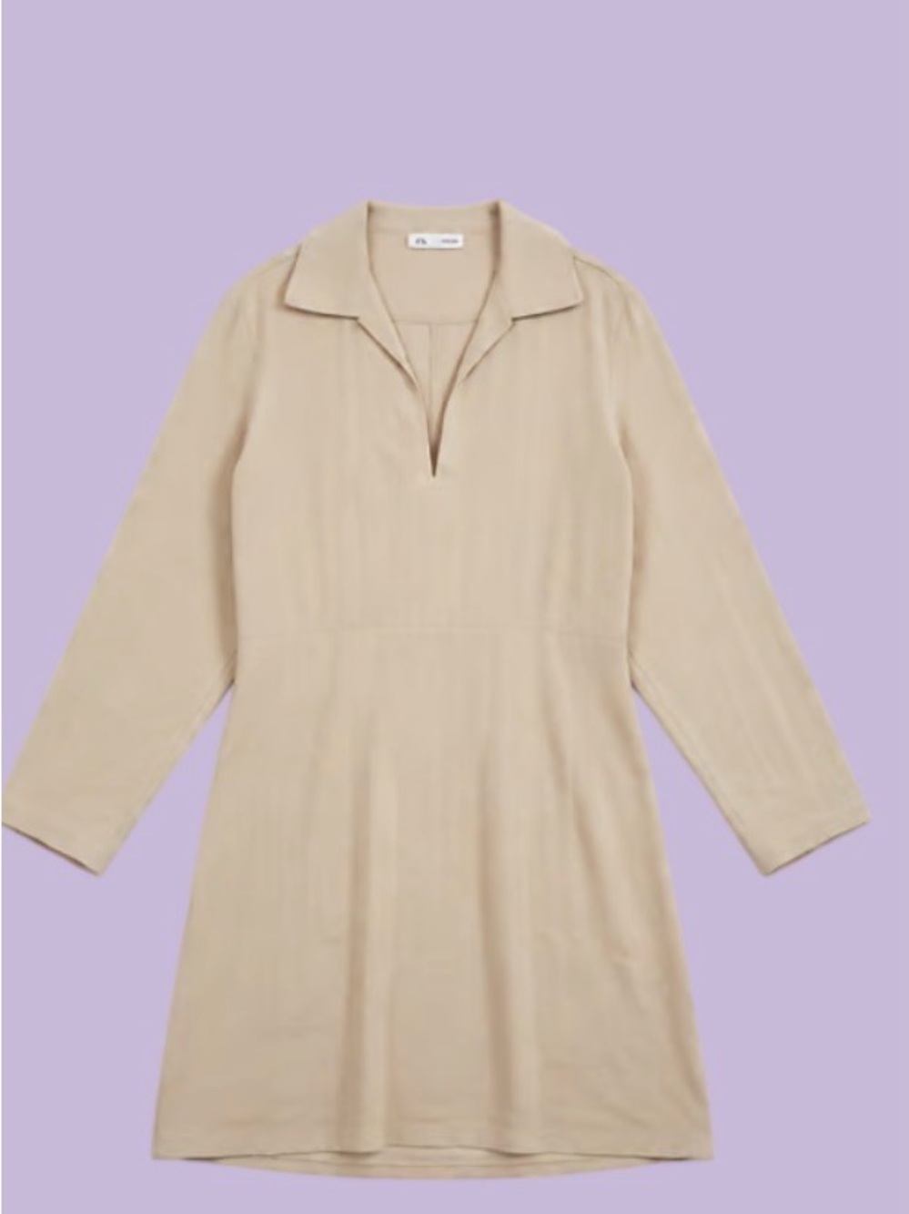 Massimo Dutti Cream Lightweight Tunic dress